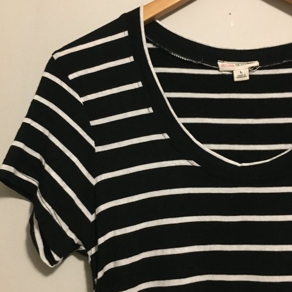 B&W Sailor Stripe Rayon Fitted Tee - Picture 5 of 16